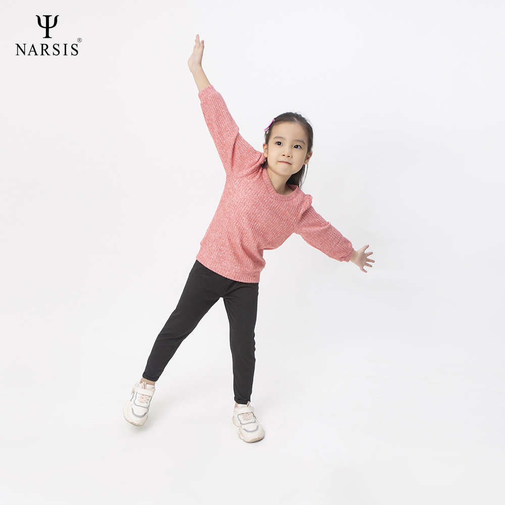 ÁO THU ĐÔNG BÉ GÁI KL0007 NARSIS VẢI LEN COTTON ẤM ÁP, THOÁNG MÁT, GIỮ ẤM TỐT, MỀM MẠI_thumbnail_1