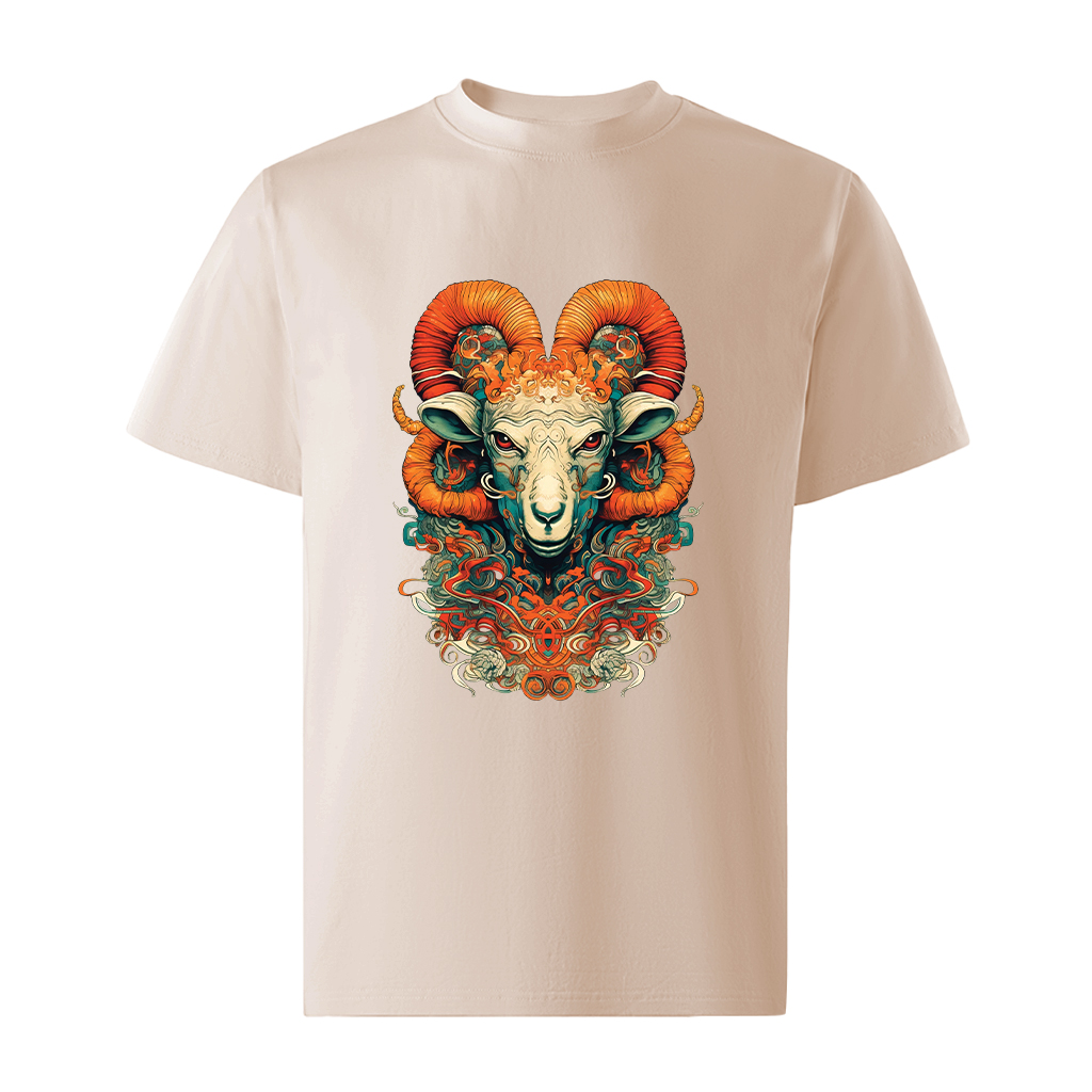 Áo thun nam form rộng 12 con giáp tuổi Mùi ATD484 Miucho Iconic cotton cổ tròn in graphic_thumbnail_19