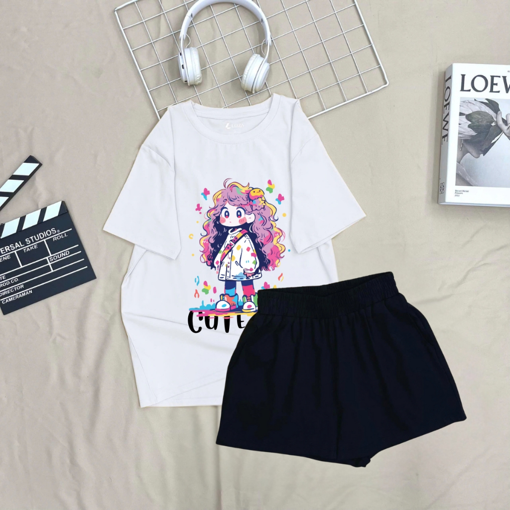 [Form rộng] Set đồ nữ mùa hè  in hình 'Cô Gái Cute Girl' - LOZA BP359-SB359_thumbnail_5