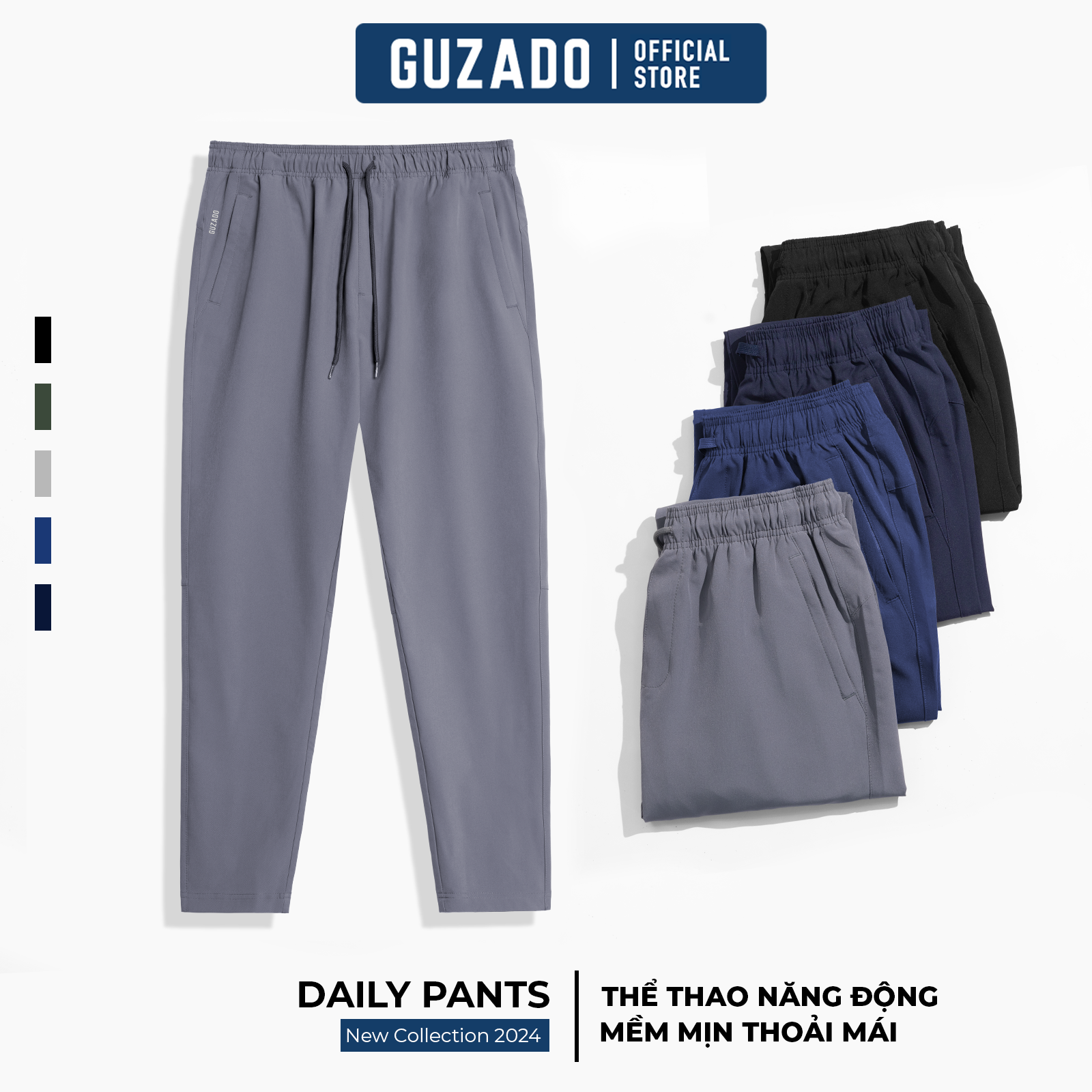 Quần dài nam GUZADO Chất Vải Gió Thể Thao GDC01_thumbnail_4