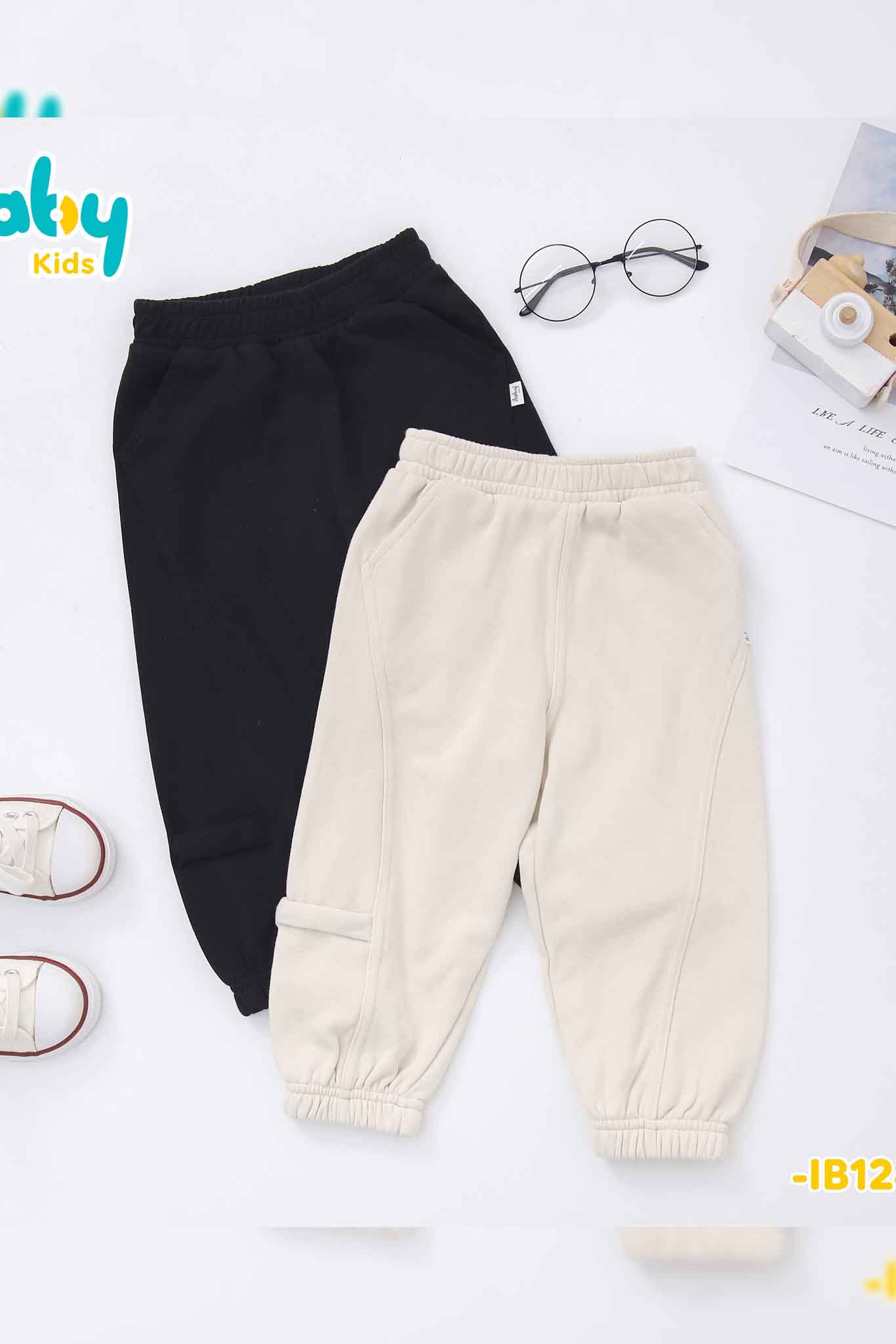 Quần dài bổ phối gấu bo_thumbnail_0