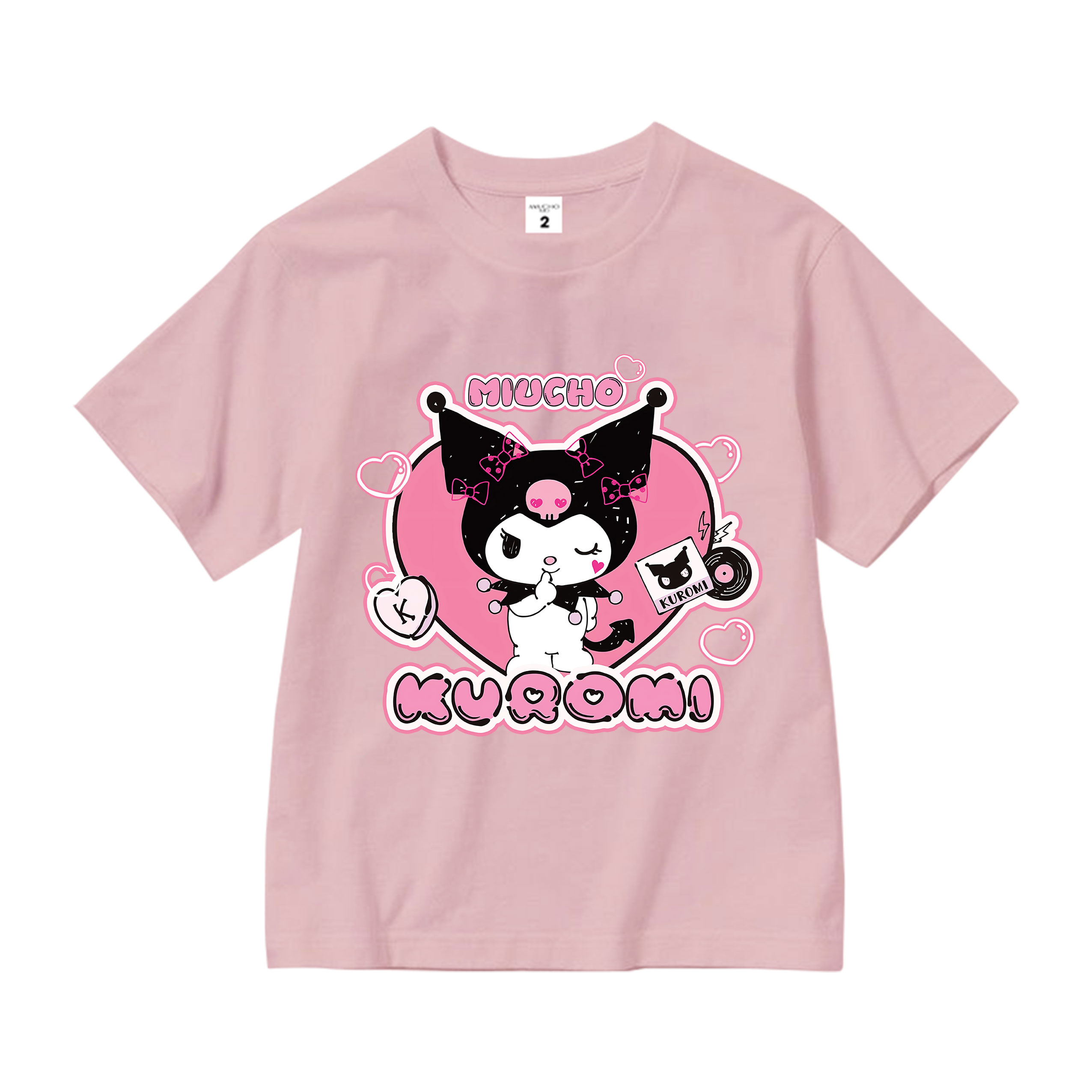 Áo thun bé gái KUROMI form rộng chất vải cotton thoáng mát AED1521 Miucho Kid in graphic_thumbnail_8