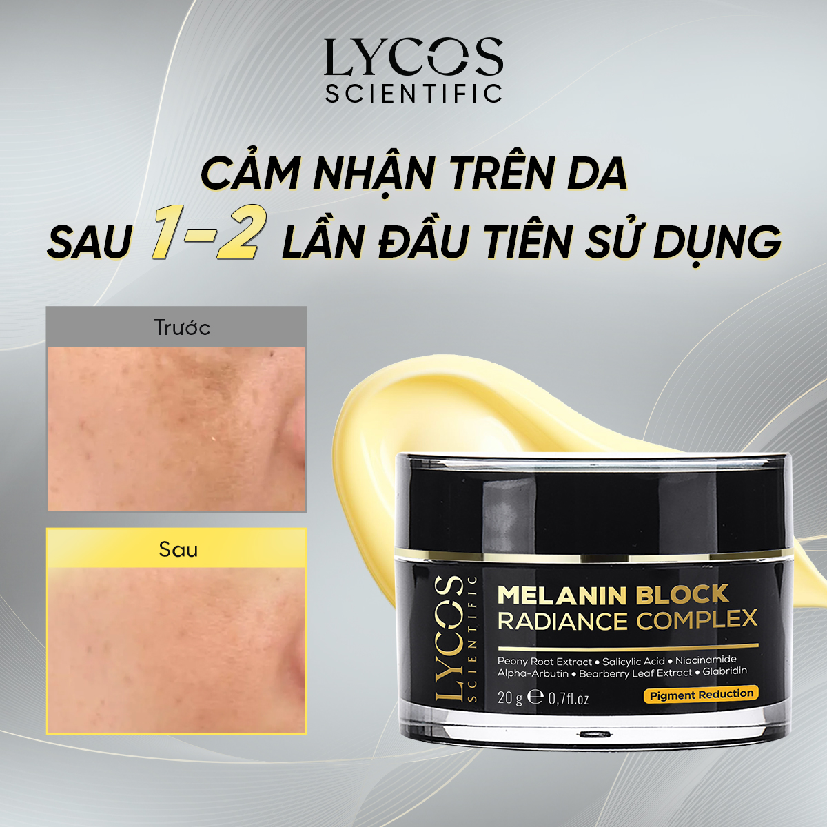 Kem Nám Đêm LYCOS Melanin Block Radiance Hỗ Trợ Mờ Nám, Tàn Nhang & Dưỡng Da Trắng Sáng 20g_thumbnail_6