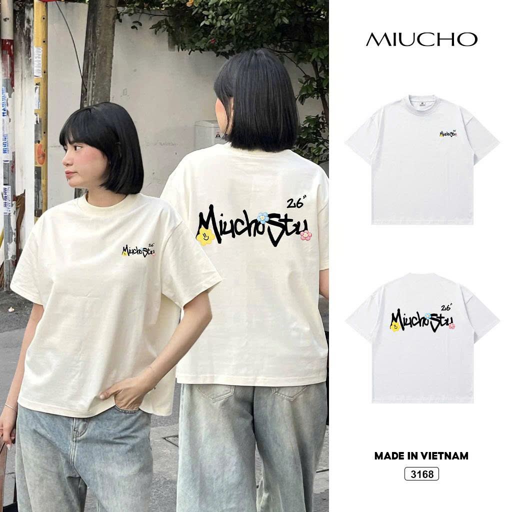 Áo thun boxy unisex local brand Miucho dễ phối 3168