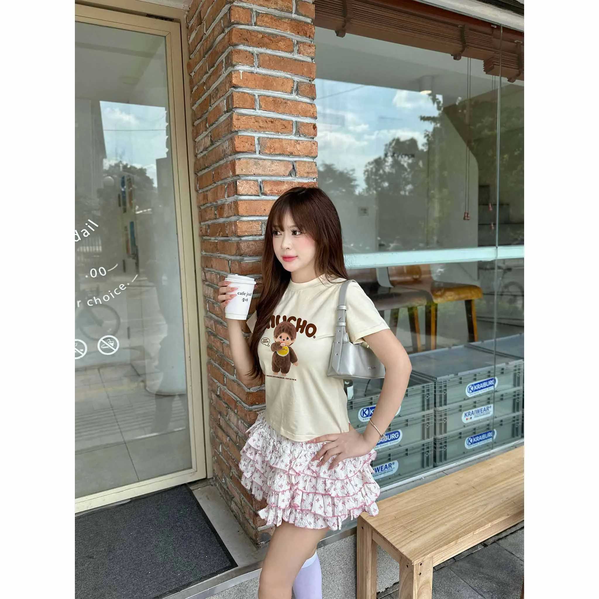 Áo baby tee hình gấu cute chuẩn form tôn dáng 2618 Miucho vải cotton thoáng mát co giãn_thumbnail_2