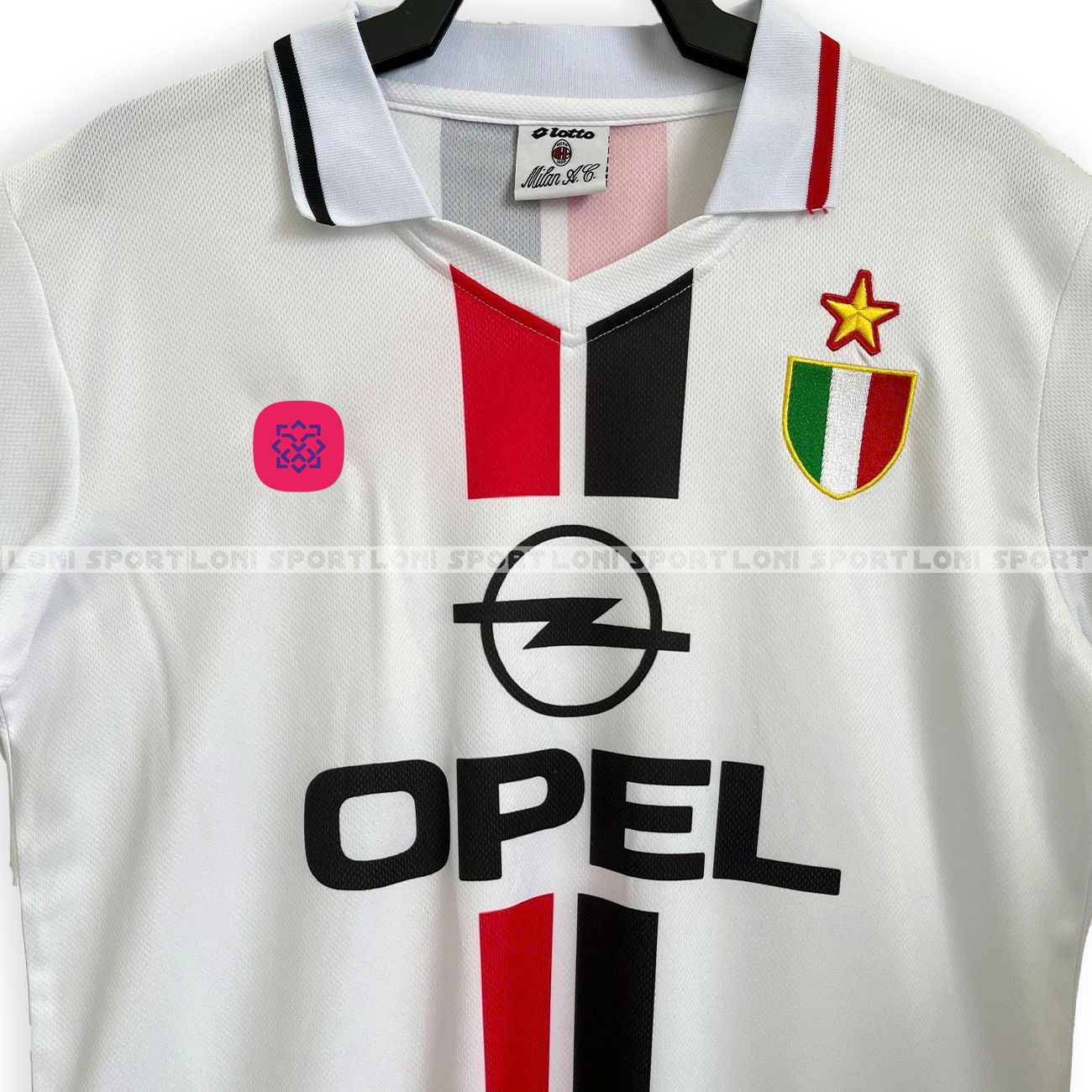 Áo retro Ac Milan sân khách trắng 95/96_thumbnail_3