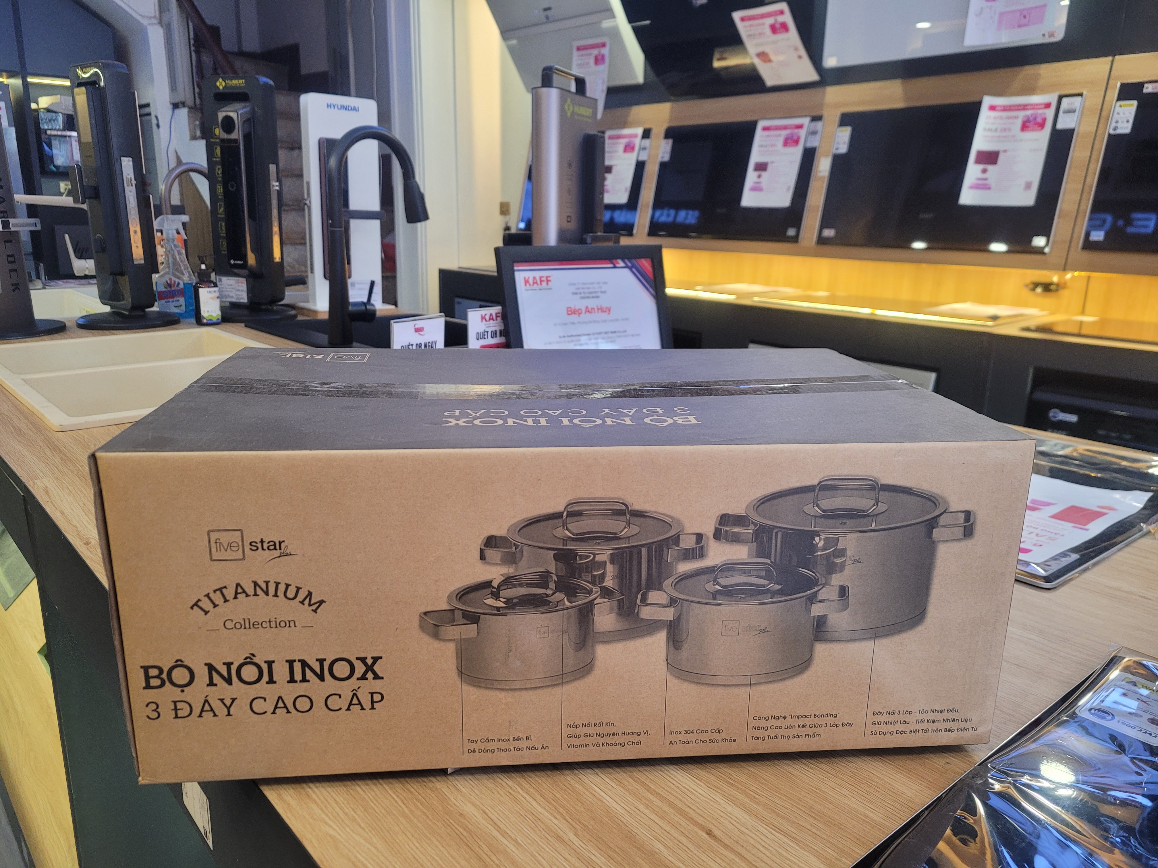 Bộ 4 nồi Inox 3 đáy Fivestar thân Cool FSB4007 nắp kính_thumbnail_1