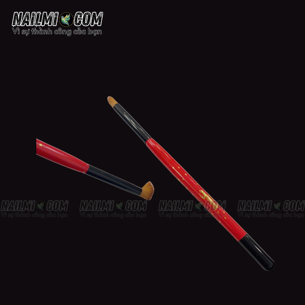 Cọ ombre - đầu tròn xiên - cung đình - cán gỗ