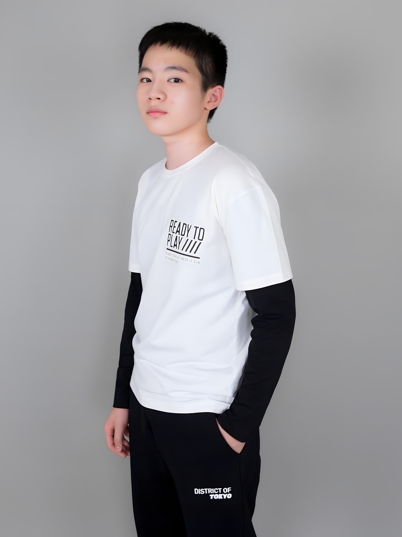 Áo phông dài tay trắng tay lồng đen_thumbnail_0