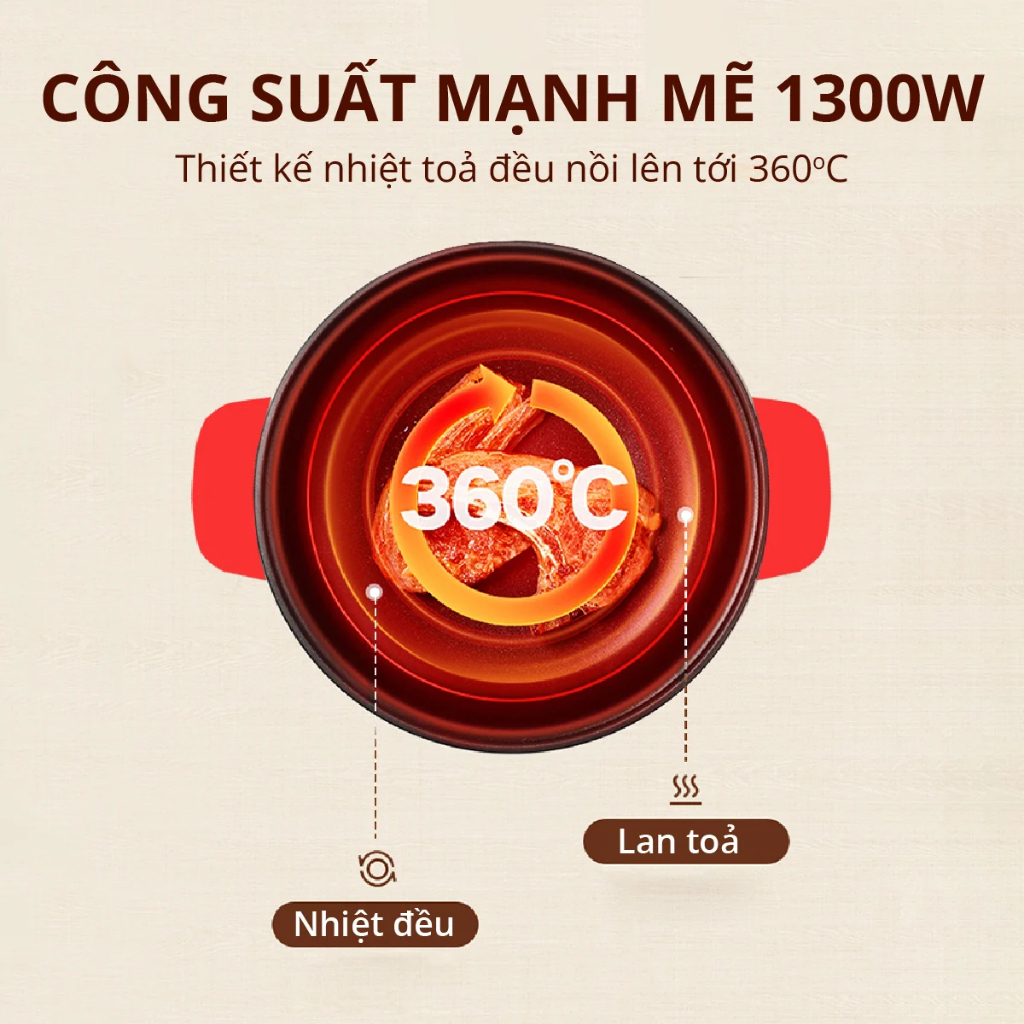 Nồi Lẩu Điện 4L Mishio MK328 có xửng hấp dùng được tối đa 6 người (MÀU ĐEN)_thumbnail_6