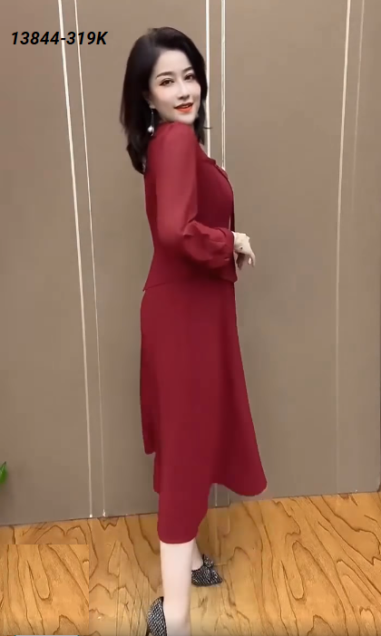 13844-Đầm xòe tay voan bèo cổ thắt nơ (voan + lótFREESHIP_thumbnail_3