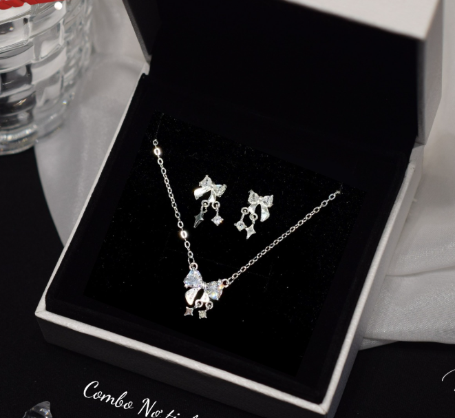 K276 - Khuyên tai nơ tinh tú lấp lánh