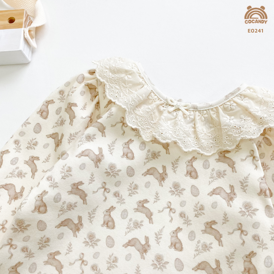 Áo dài BE họa tiết thỏ cổ ren bèo_thumbnail_3