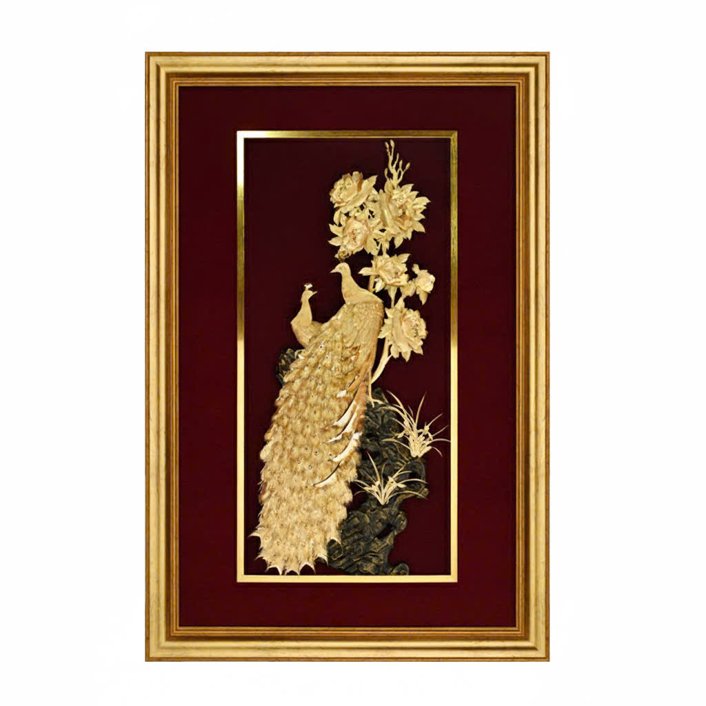 Tranh phú quý cát tường mạ vàng 24k KT 1M2 X 80CM 