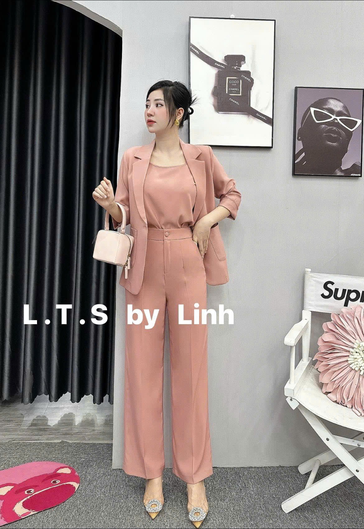 Set Vest 3 Món Chất Liệu Trượt Hàn Cực Xịn