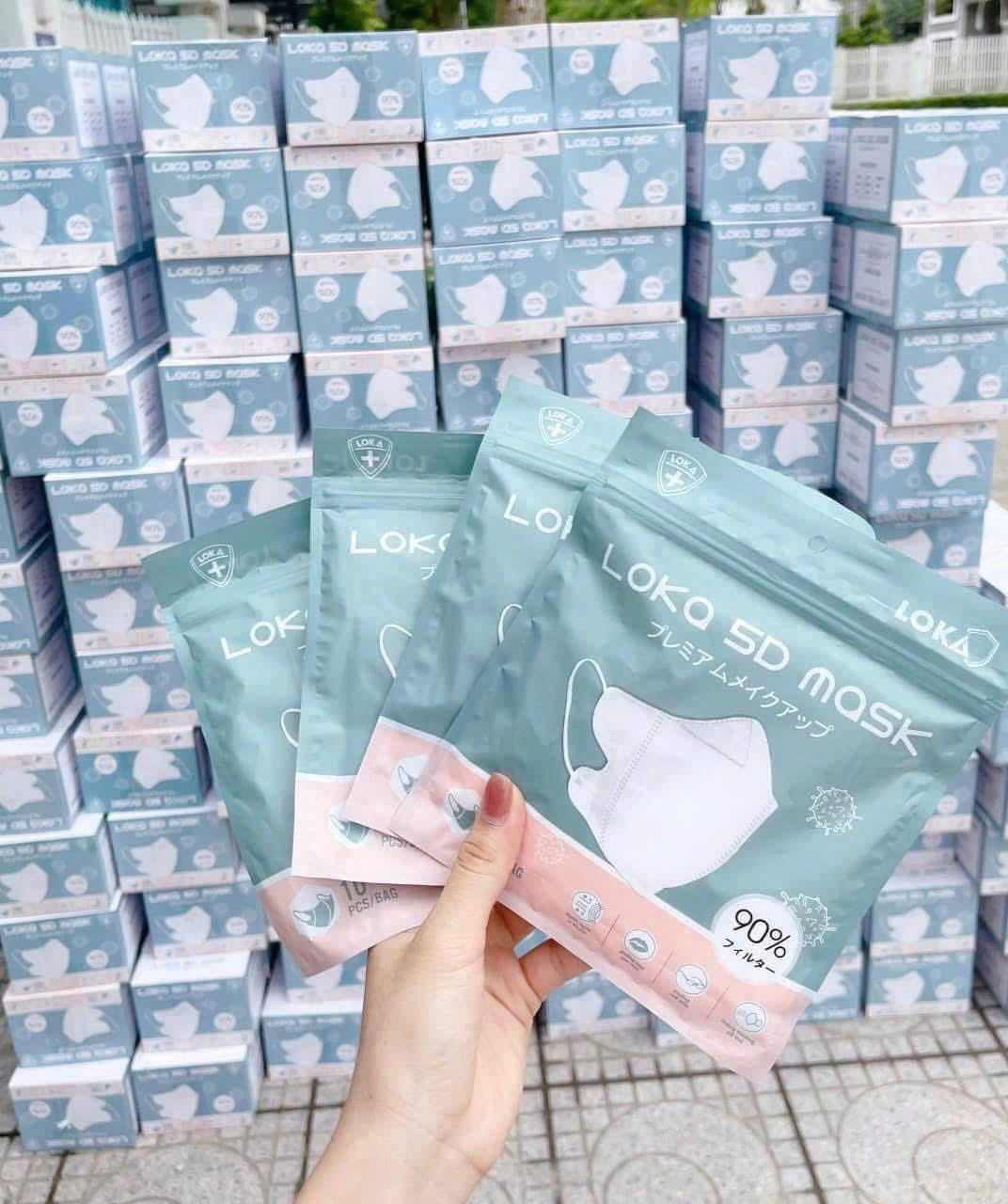 HL234 Set 3 thùng khẩu trang 5D Xuất Hàn