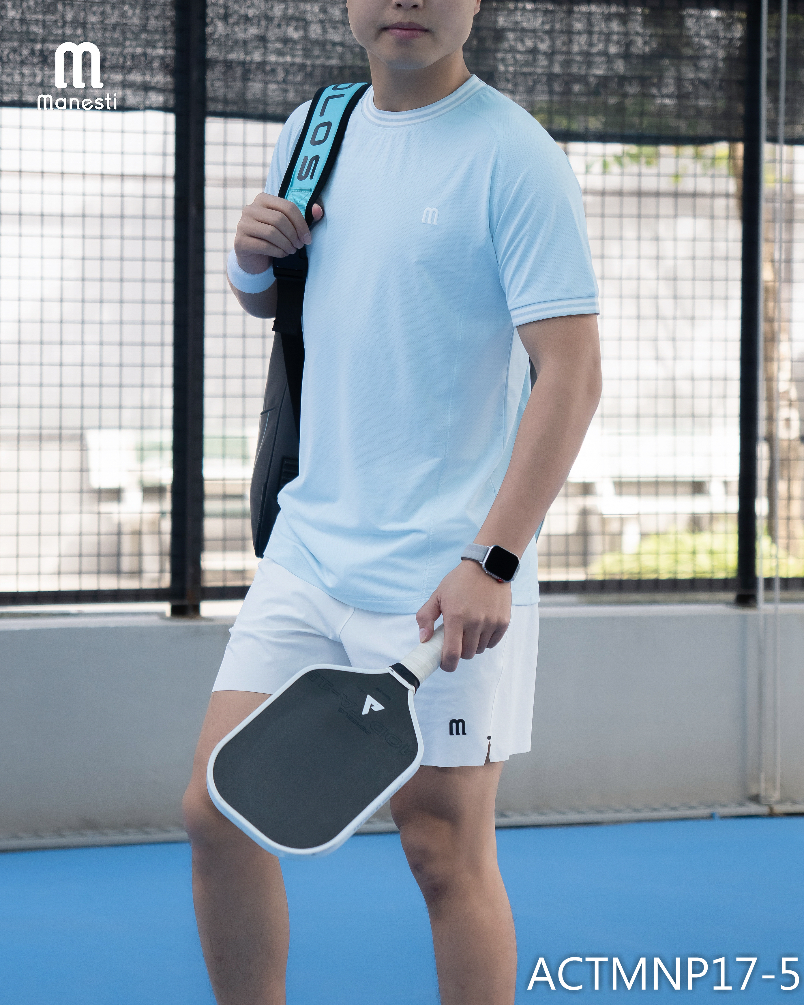 Áo thun thể thao nam chơi Pickleball/Tennis AirMesh Manesti_thumbnail_40