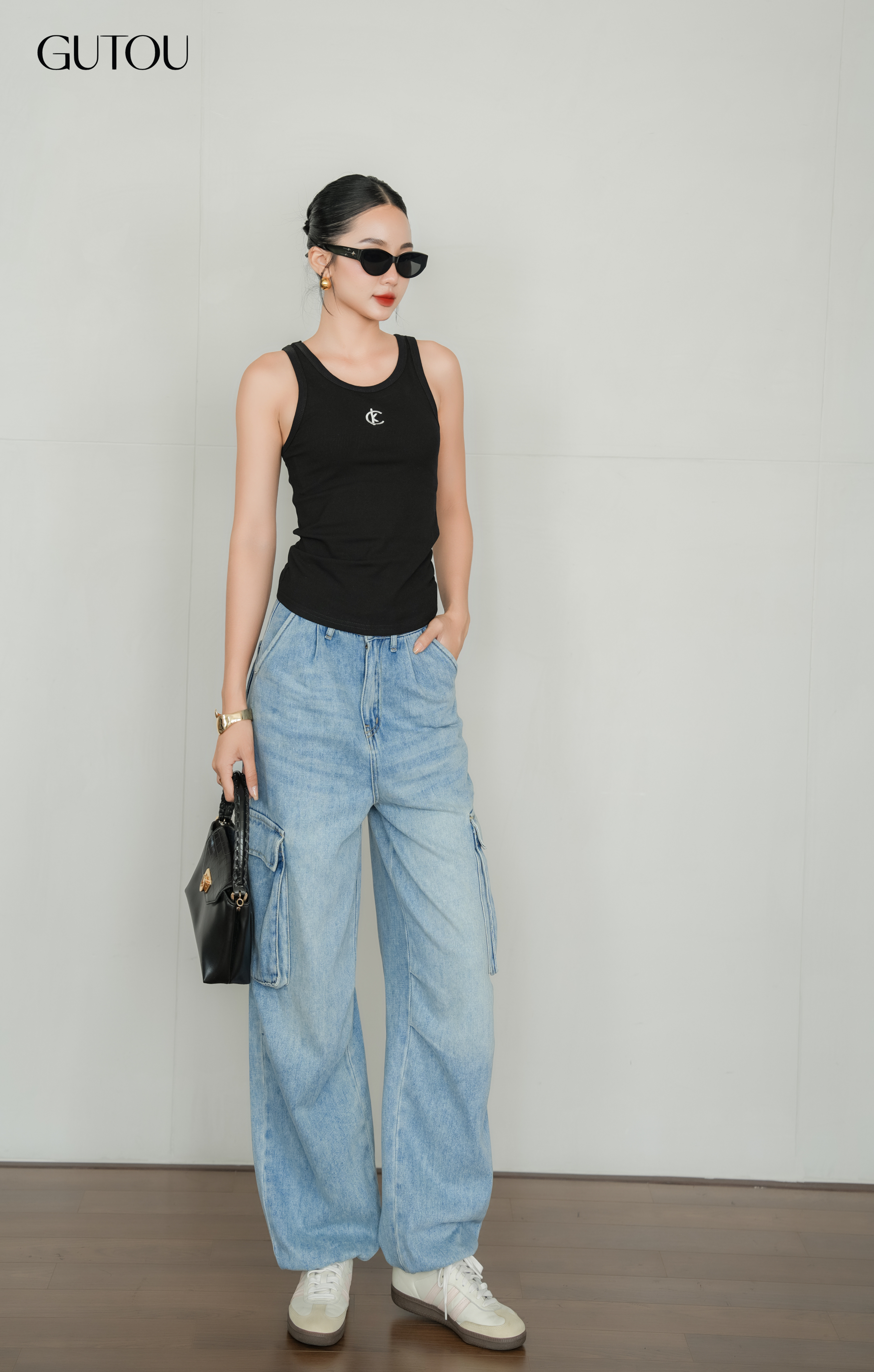 [GUTOU] Quần Jean Baggy Uni Jogger_thumbnail_2