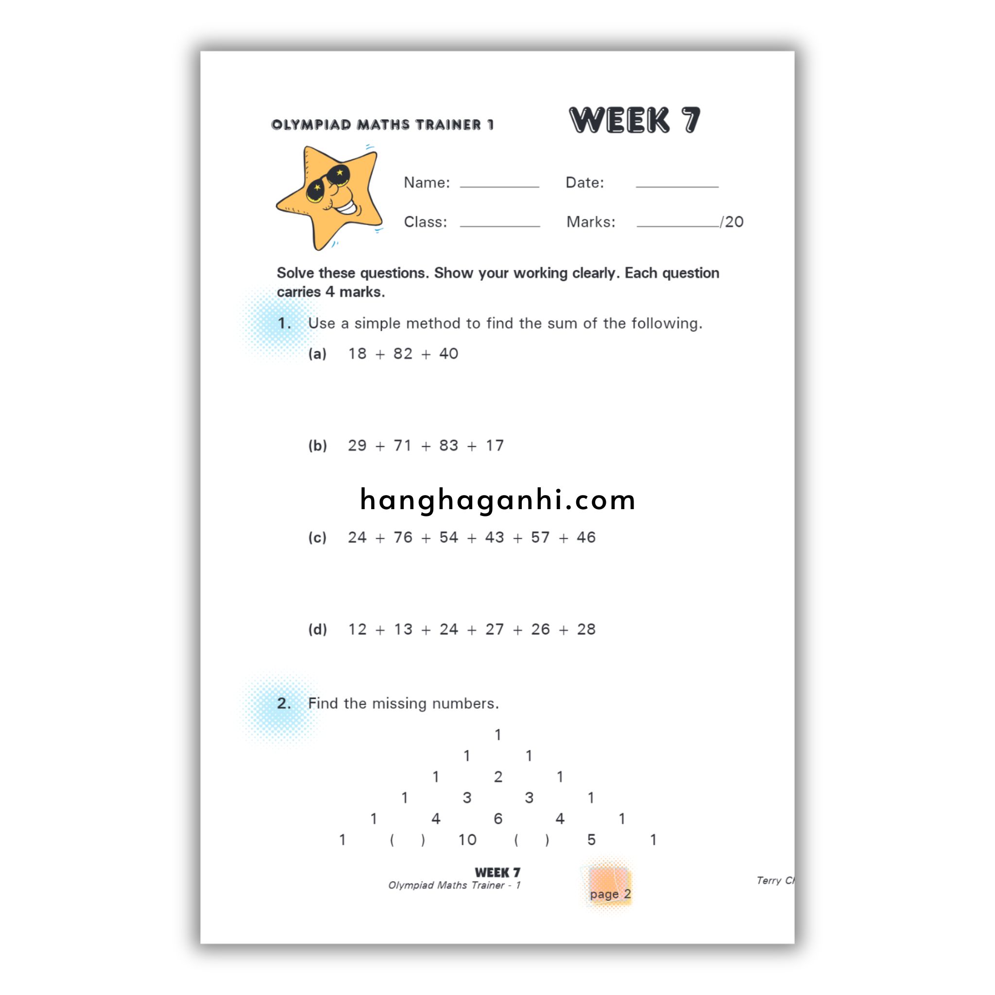 Olympiad Maths Trainer Level 1 in đen trắng - Sách Toán Tiếng Anh Singapore cho bé lớp 1_thumbnail_12