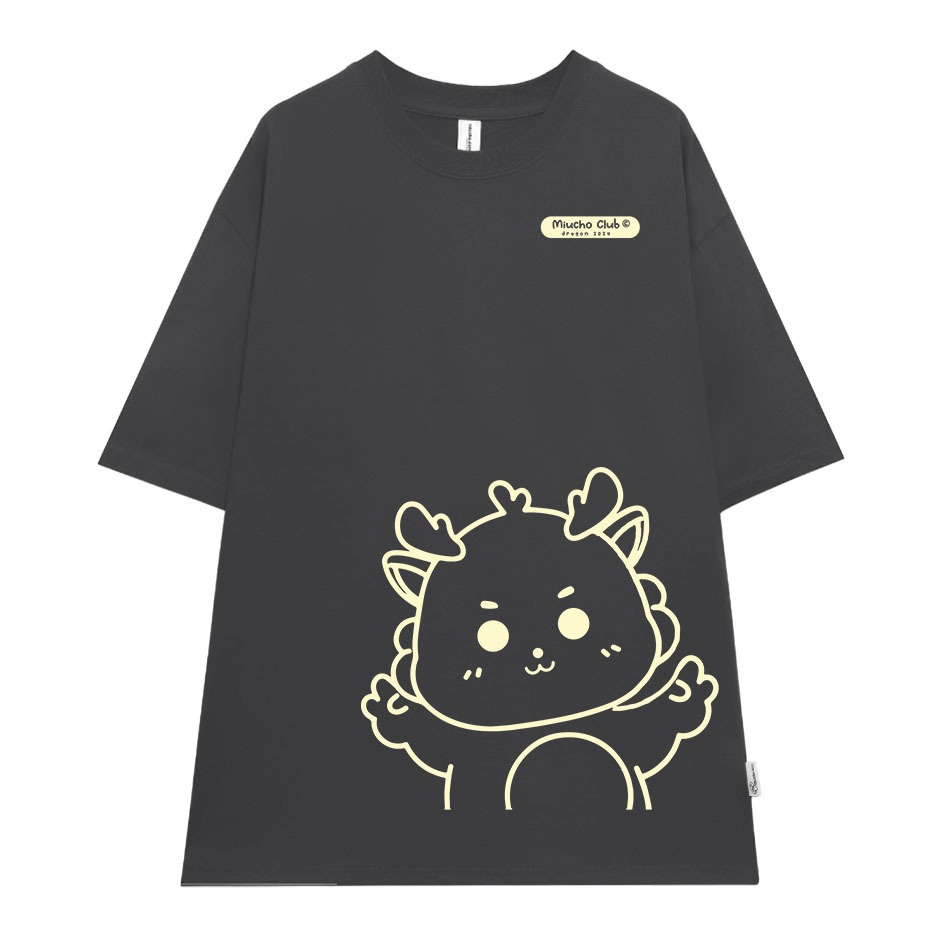 Áo thun in hình rồng local brand form rộng ATD743 Miucho cotton cổ tròn in graphic_thumbnail_13