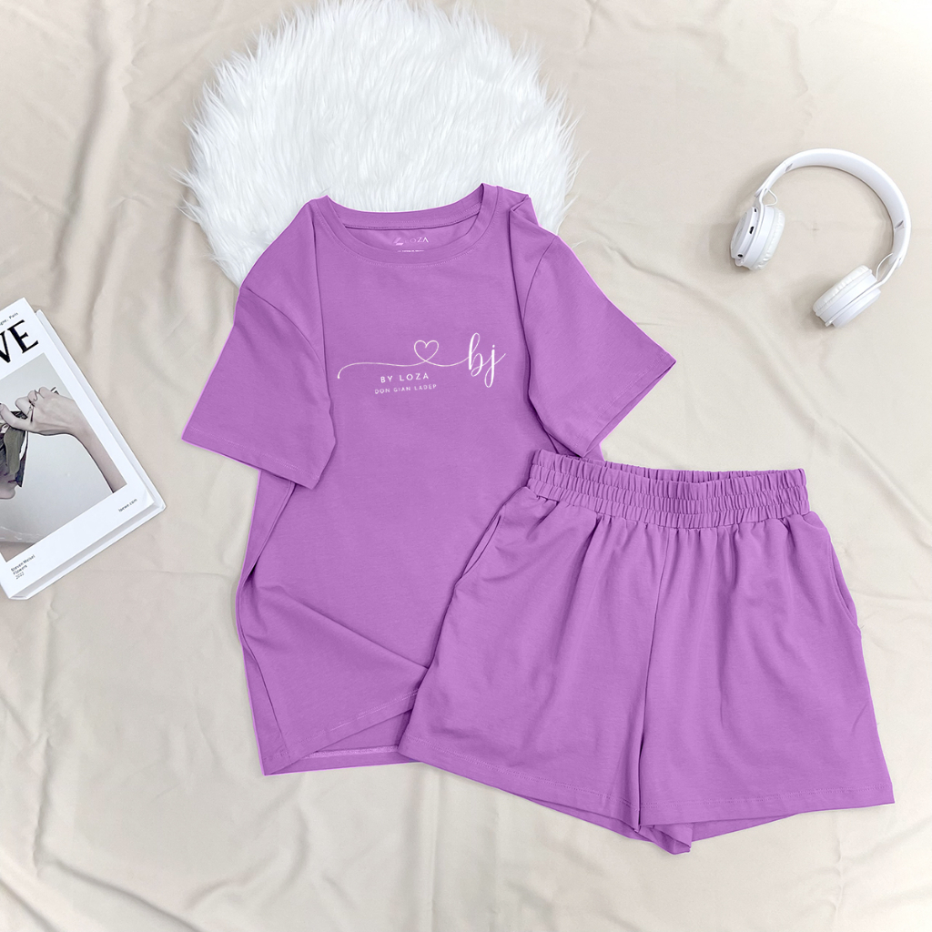 [Form Rộng] Bộ đồ nữ gồm áo thun + quần đùi mặc nhà/đi chơi - LOZA G0076_thumbnail_11