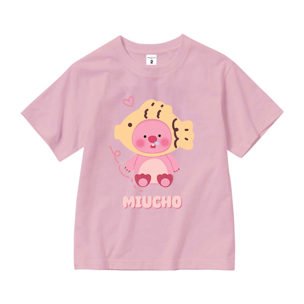 Áo thun Loopy cho bé gái 100% vải cotton thoáng mát basic AED649 Miucho Kid_thumbnail_8