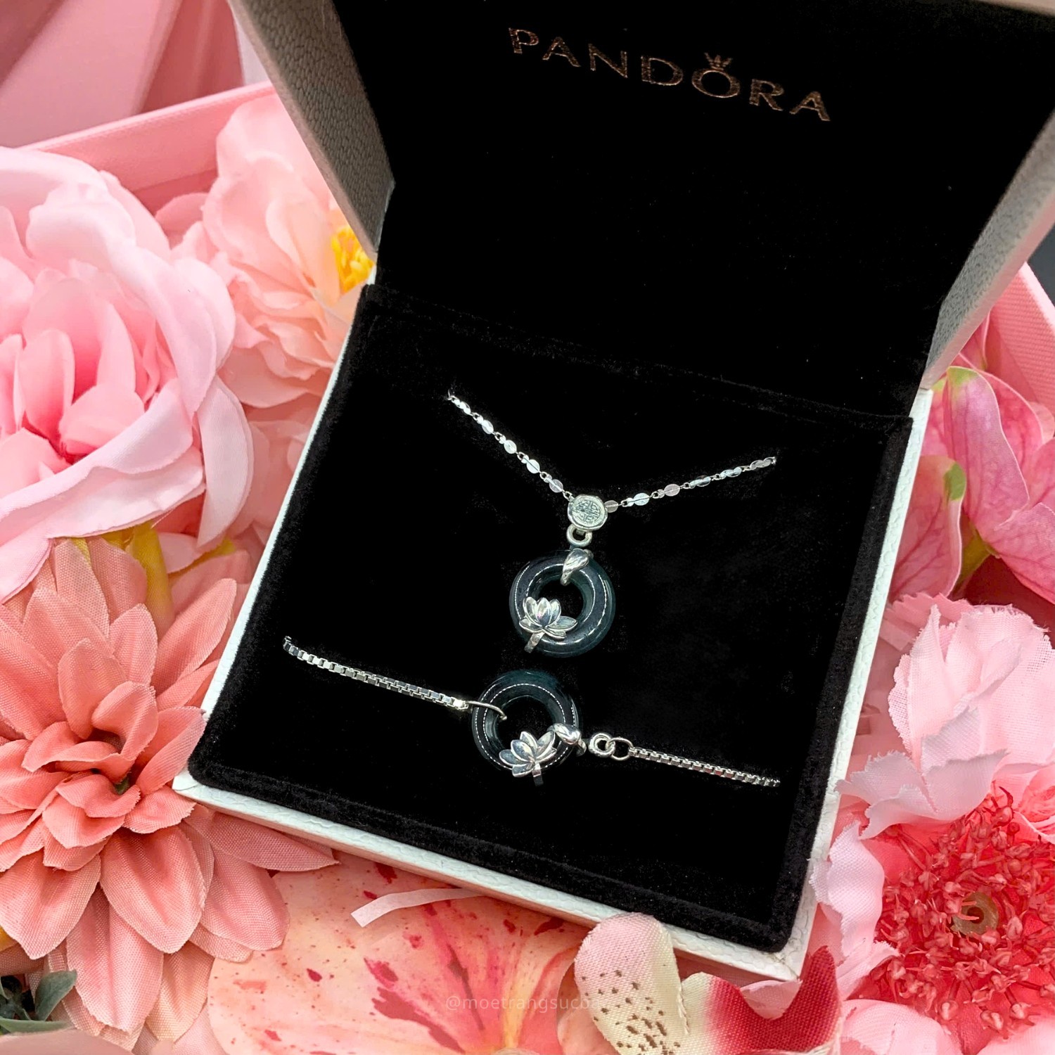 C74 - Combo Ngọc Liên Hoa đá cẩm thạch may mắn