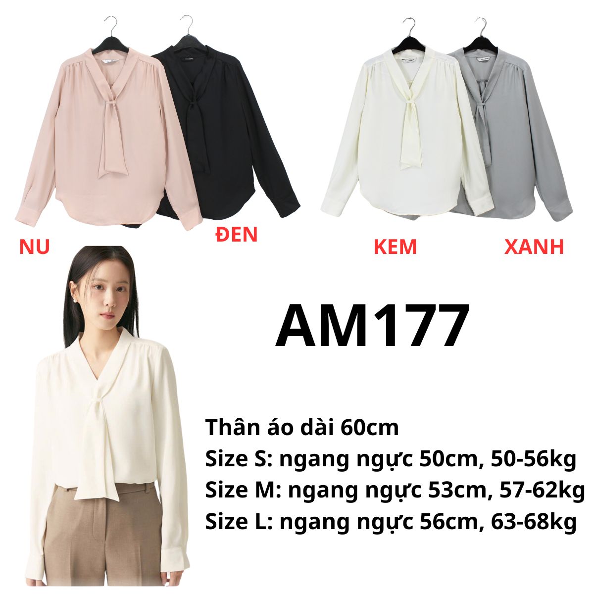 AM177 Áo Sơmi Voan TD