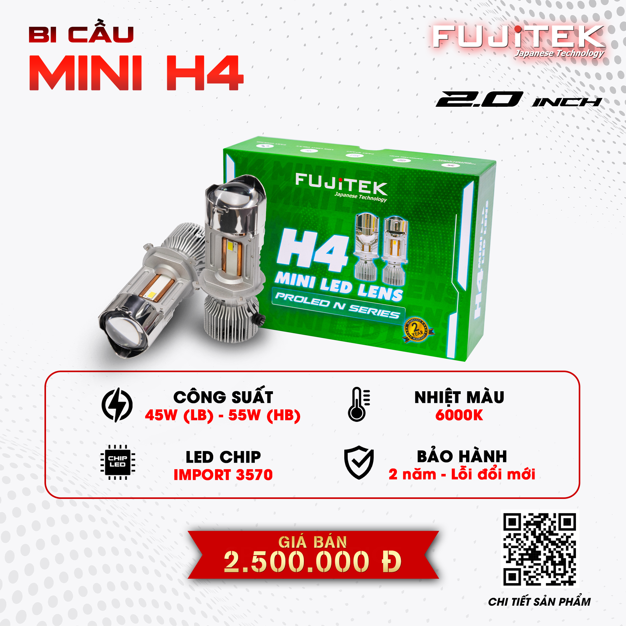 Đèn Bi Cầu Mini H4