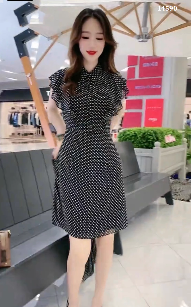 14590-Set đầm bi  2 kiểu cổ bẻ  tay tiên cách điệu (voan, lót)_thumbnail_2