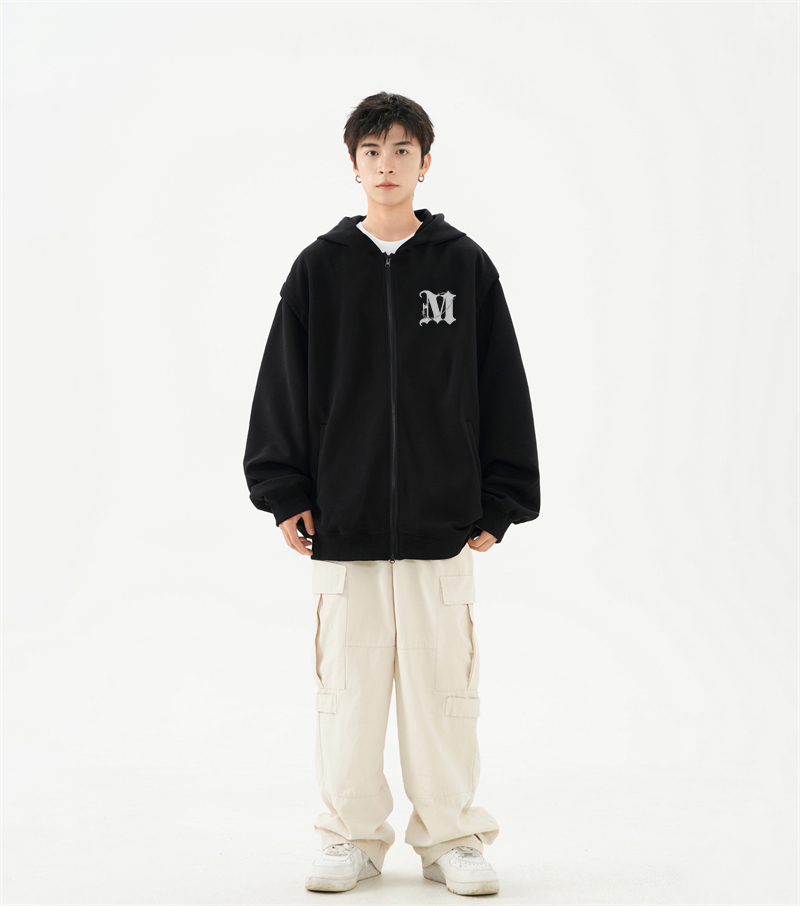 Áo hoodie zip nam local brand form rộng HZD1583 Miucho Club vải nỉ chân cua dày dặn mũ rộng in mix_thumbnail_5