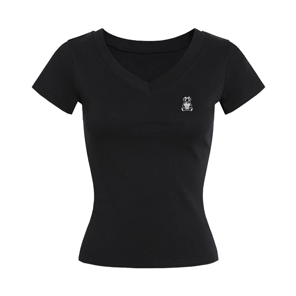 Áo thun ôm body cổ tim Miucho vải visco mềm mại thoáng mát cổ tròn nhiều màu đủ size in artwork 2721_thumbnail_7