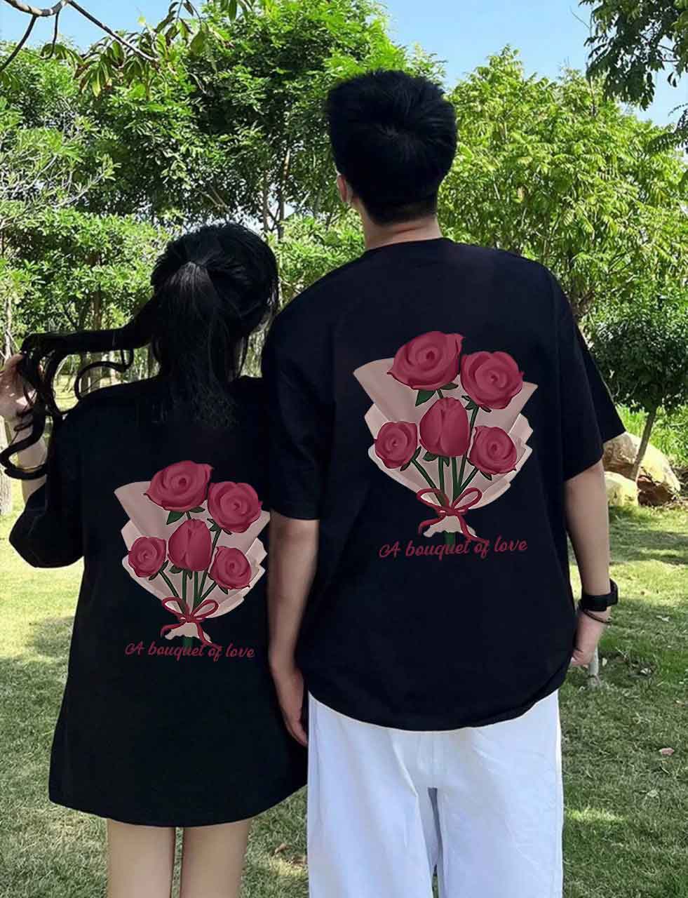 Áo thun couple cặp đôi đẹp local brand form rộng ATD762 Miucho cotton cổ tròn in mix_thumbnail_2