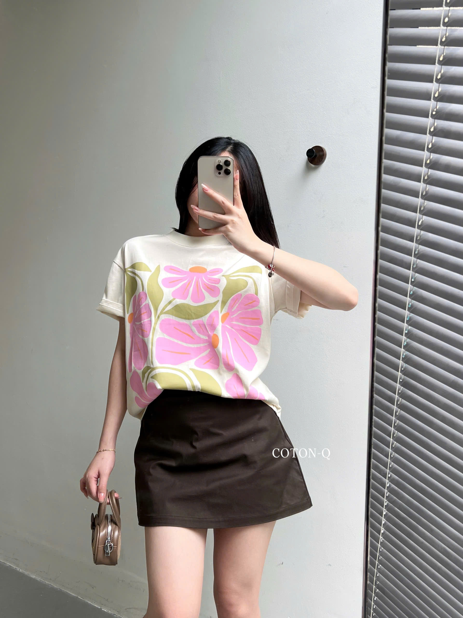 Chân váy ngắn Coton Q có quần trong ( ĐEN )_thumbnail_23