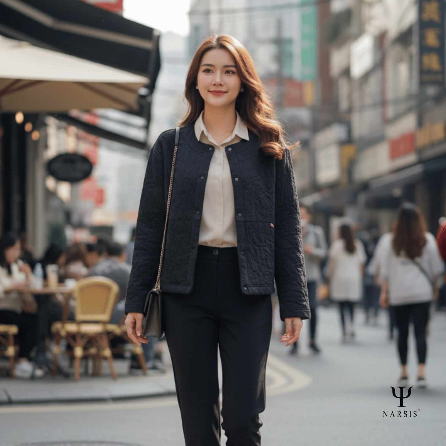 Cardigan Nữ Chần Bông Cổ Tròn Form Vừa – Áo Khoác Thu Đông Dễ Phối_thumbnail_4