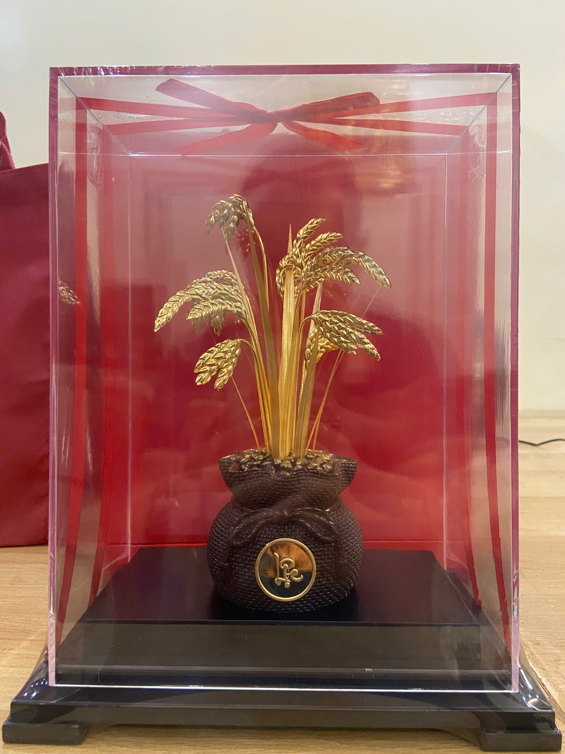 Cây lúa tài lộc mạ vàng 24k - quà tặng cây lúa cao 30cm _thumbnail_4