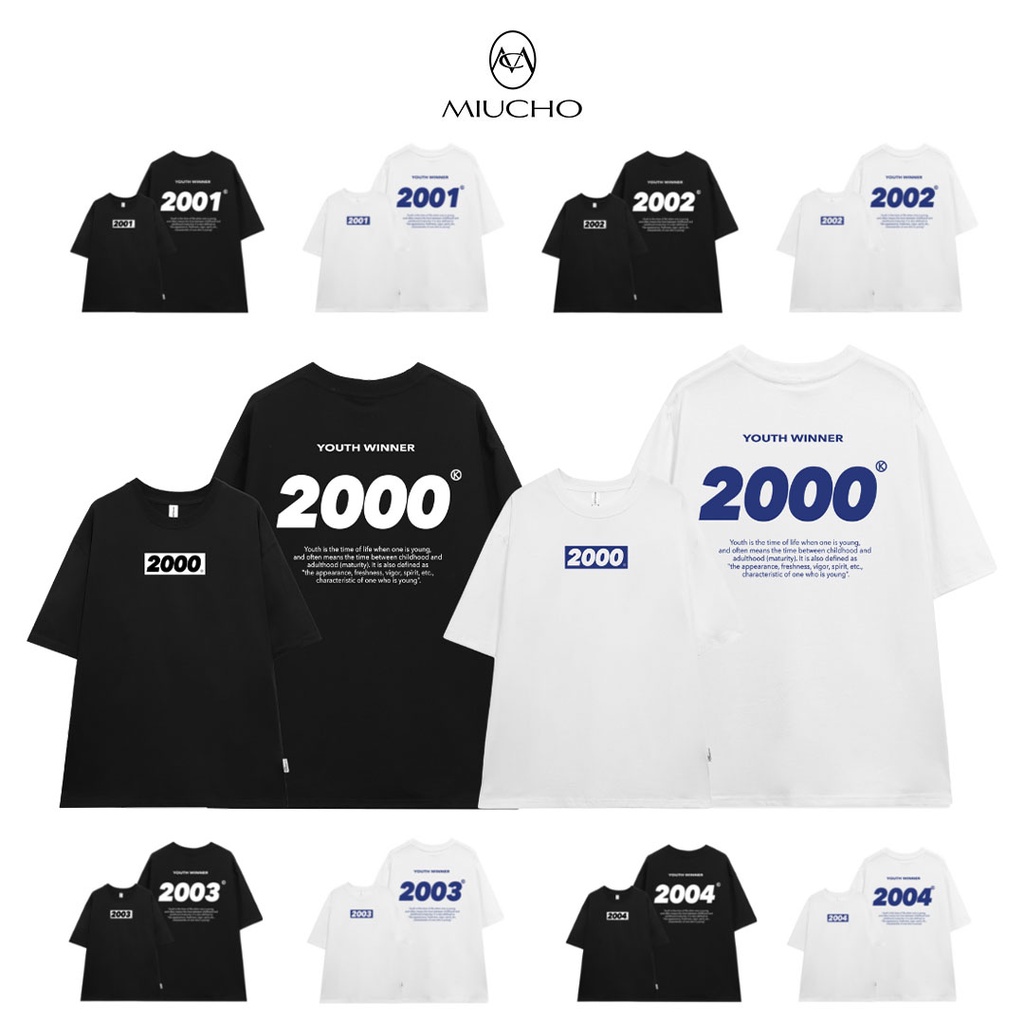 Áo thun unisex form rộng in năm sinh 200x AT285 chất vải cotton dành cho nam nữ Miucho AT285_thumbnail_2
