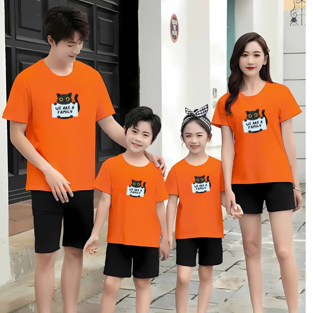 Áo phông gia đình in hình Mèo - Áo thun đồng phục gia đình 3-4-5 người - Loza RT3038-AT3038_thumbnail_3