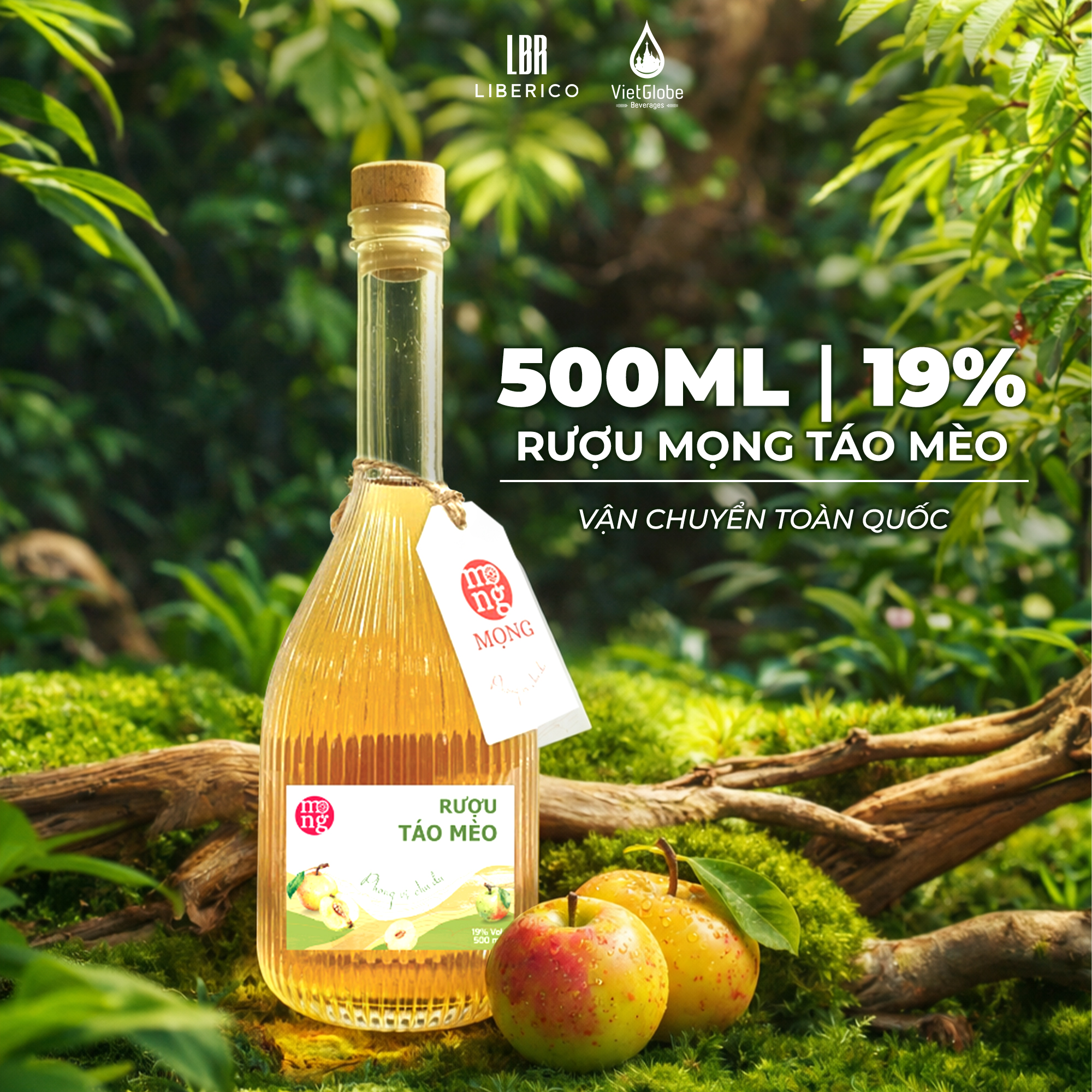 Mọng Rượu Táo mèo 19% Vol - 500ml