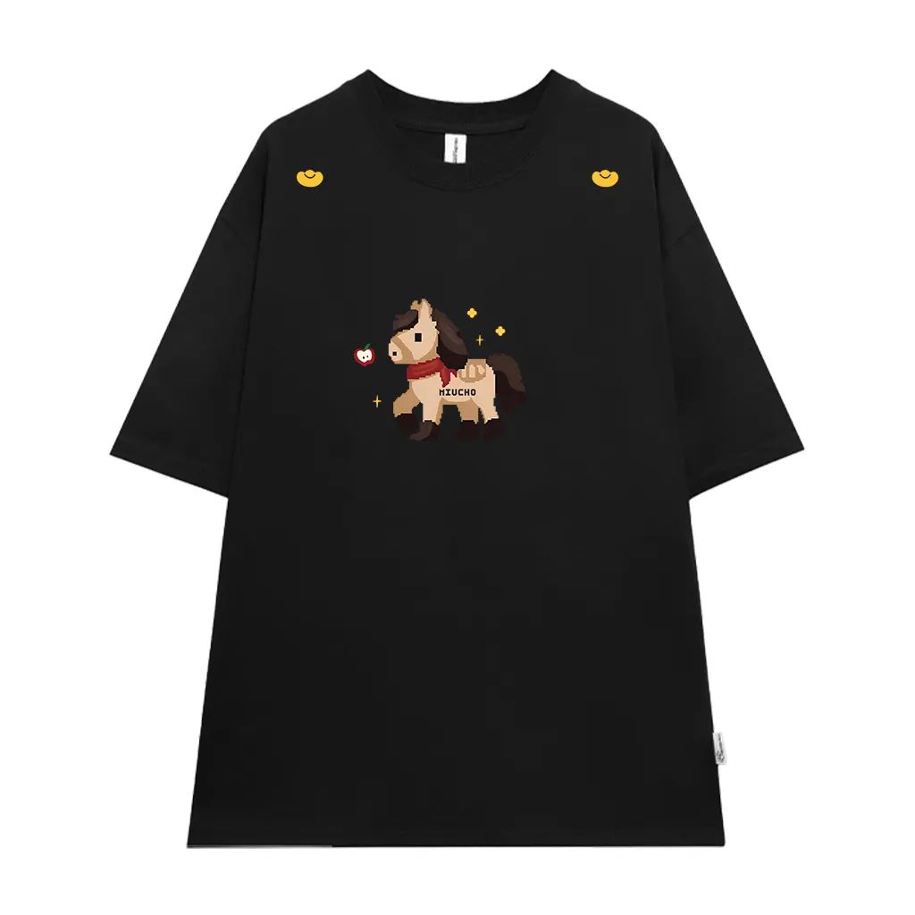 Áo thun Tết Bính Ngọ nam nữ form rộng dễ thương Miucho vải thoáng mát tôn dáng_thumbnail_7