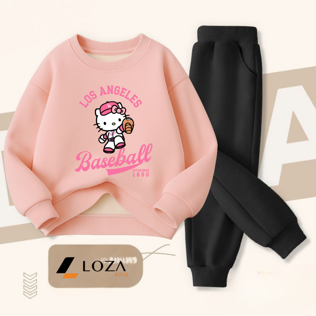 Bộ nỉ bé gái in hình Hello Kitty - Loza BI534_thumbnail_2