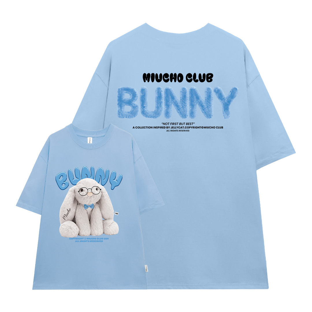 Áo thun thỏ Bunny form rộng local brand ATD1257 Miucho tay ngắn cổ tròn in mix_thumbnail_13