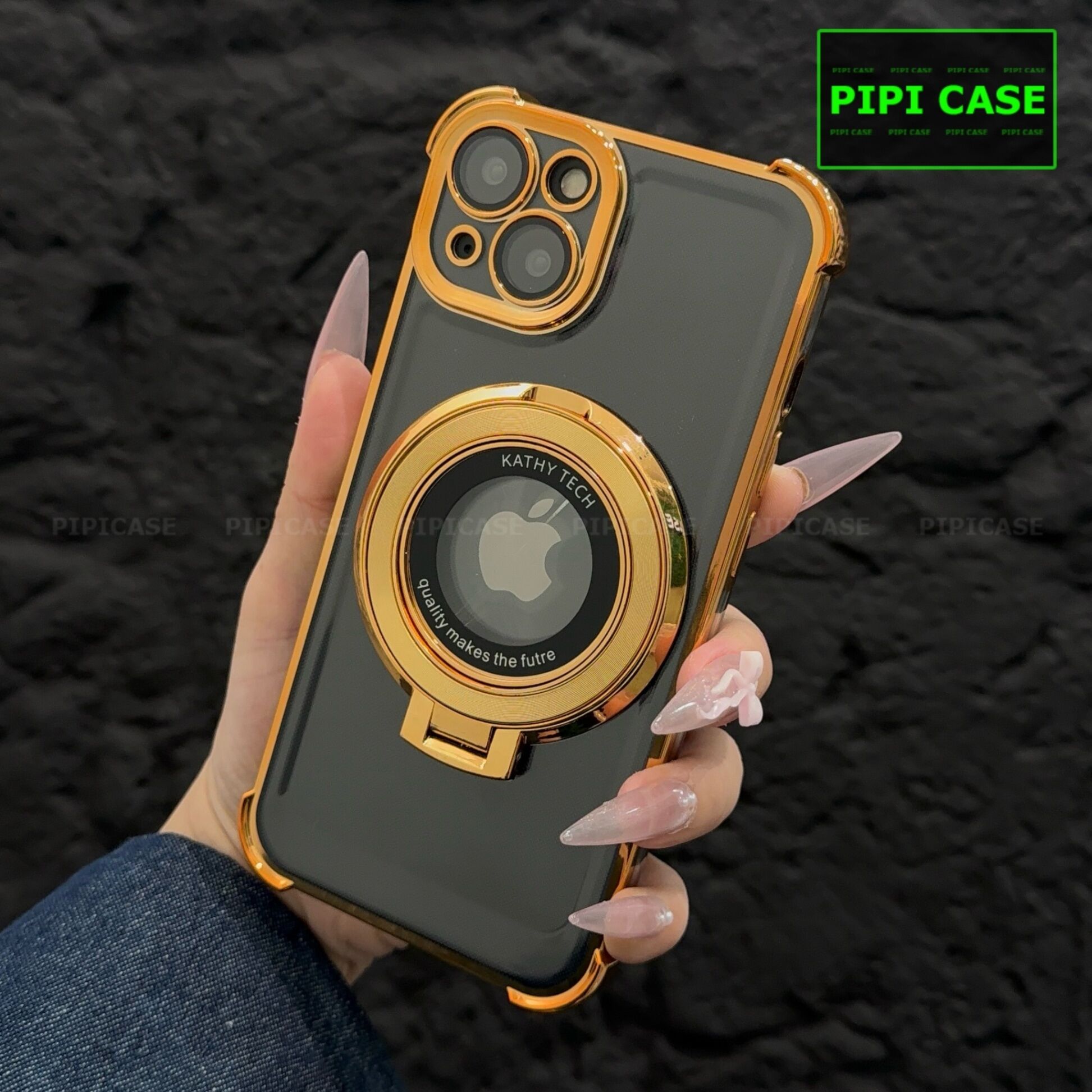 Ốp Lưng iPhone 15 - Ven - Vàng
