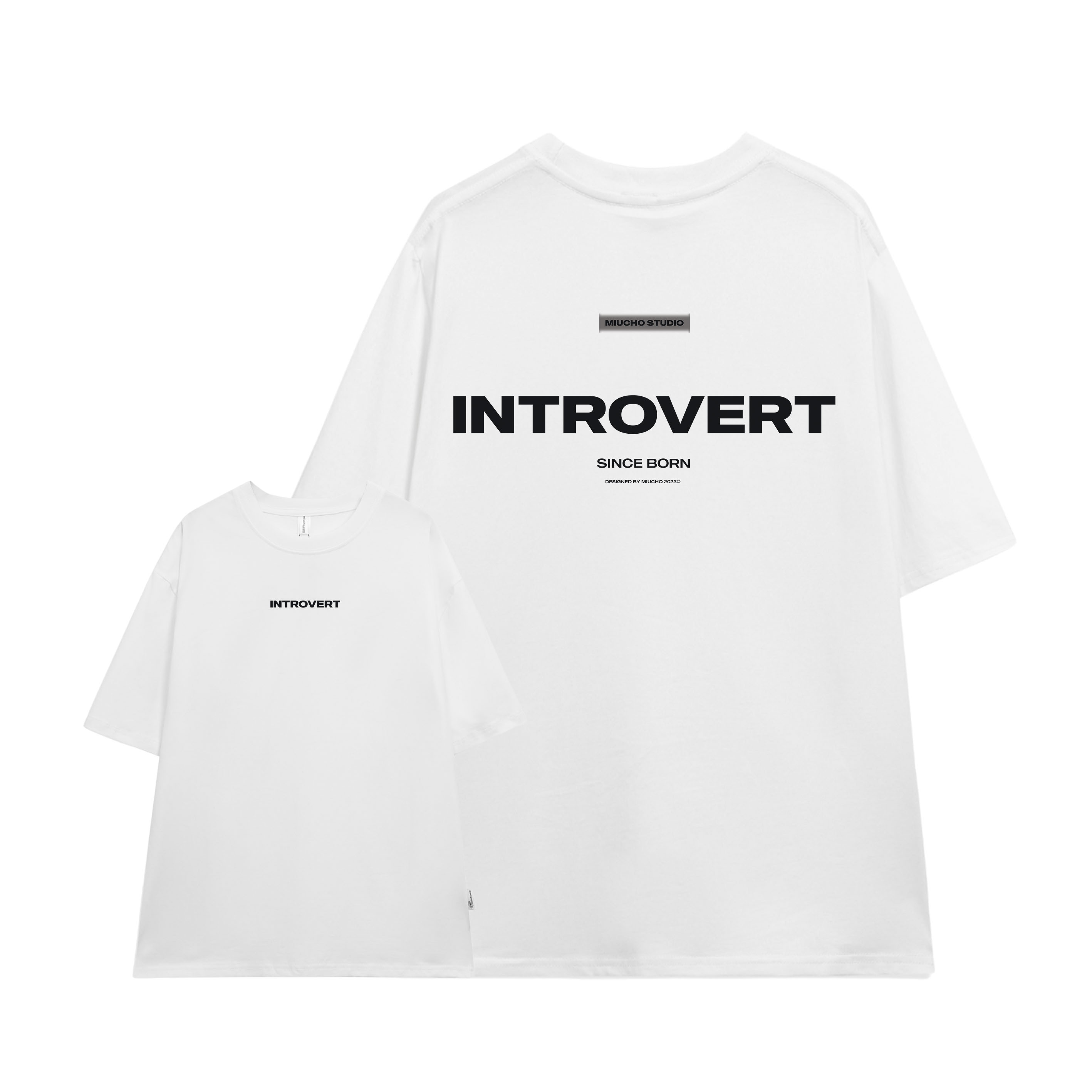 Áo thun unisex form rộng AT383 Miucho chất vải cotton in brand name_thumbnail_11