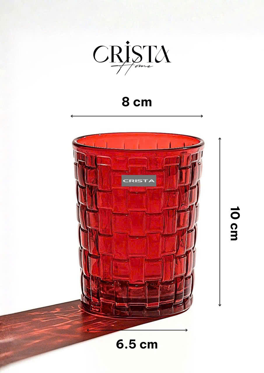 Bộ 6 cốc thủy CRISTA HOME tinh vân caro 280ml_thumbnail_19