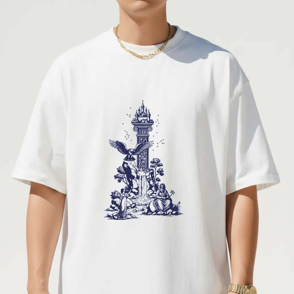 Áo thun form rộng Miucho Iconic cotton thoáng mát tay ngắn cổ tròn nhiều màu đủ size in chữ cái I 2754_thumbnail_3