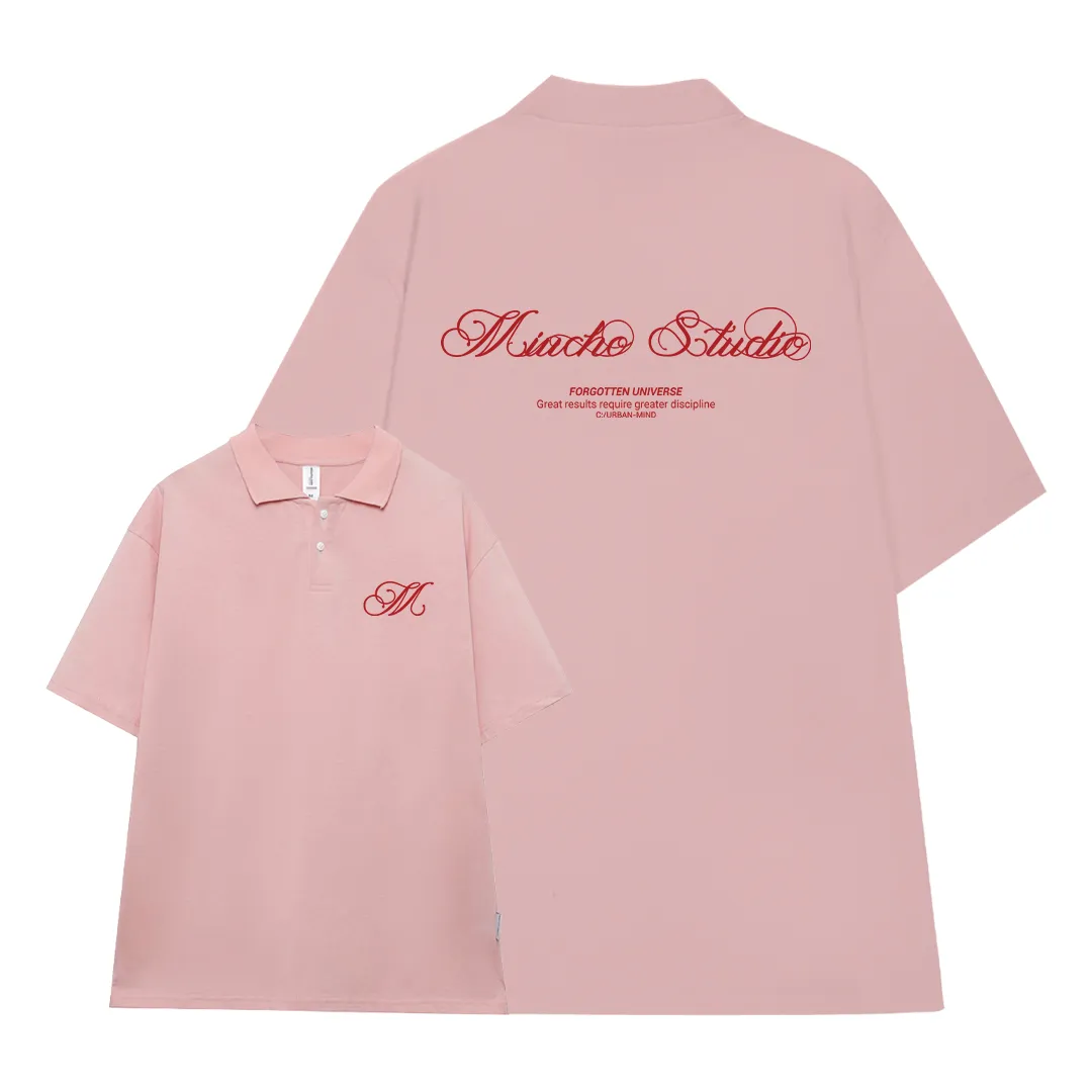 Áo polo vải cotton cao cấp 2477 Miucho phong cách basic tay ngắn cổ trụ in typography_thumbnail_8