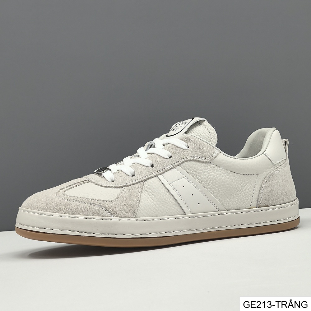 GE213 - Giày thể thao da thật, giày dễ phối hợp thời trang nam, giày nam phong cách Hàn Quốc