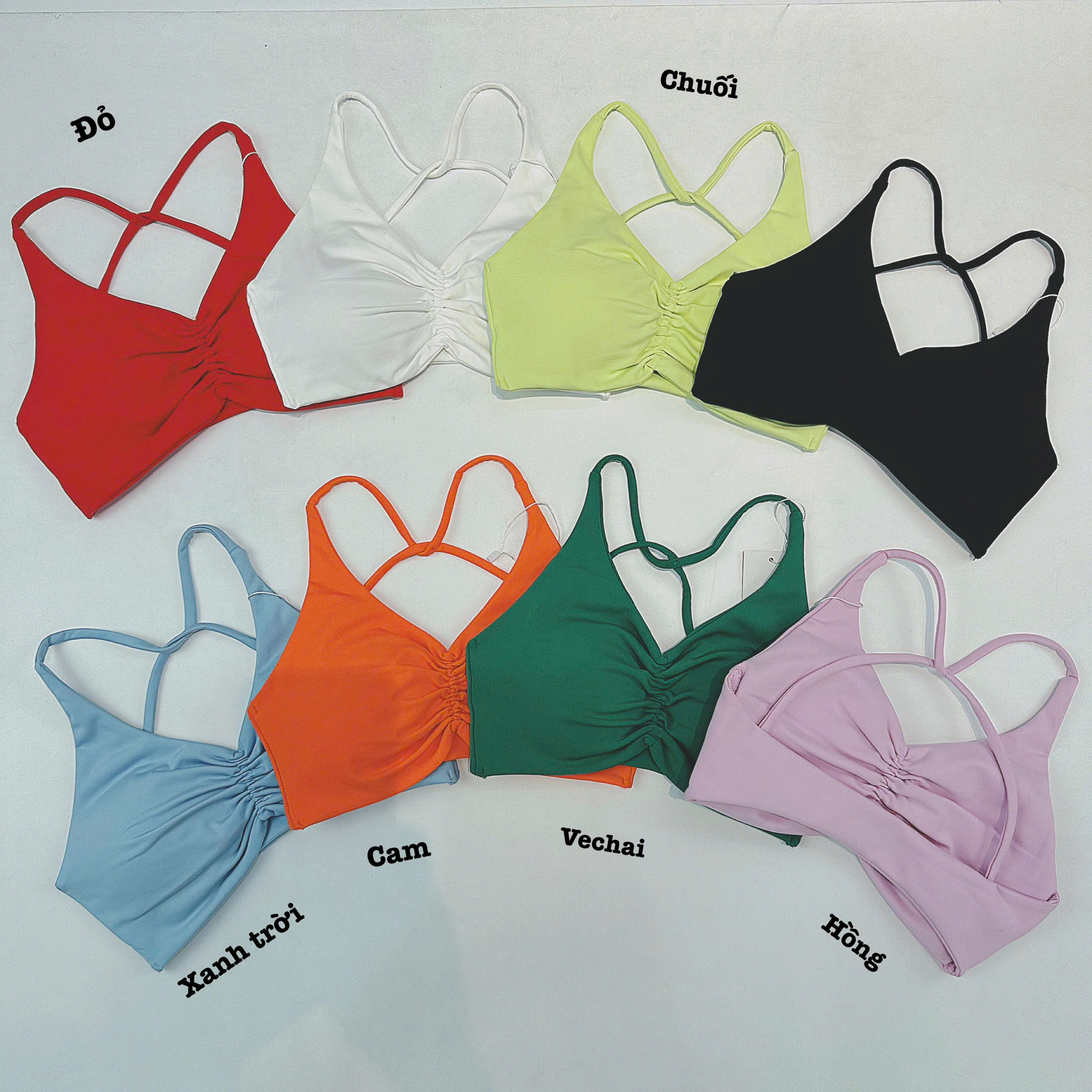 Áo Bra Thể Thao 2 Dây Nhún Lưng Dây Mảnh
