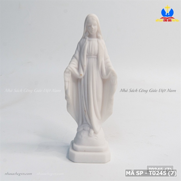 Tượng sứ Mẹ ban ơn 10cm trắng_thumbnail_3
